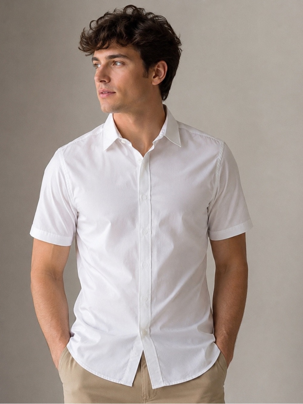 Armani Exchange (A|X) Men’s White Dress Shirt